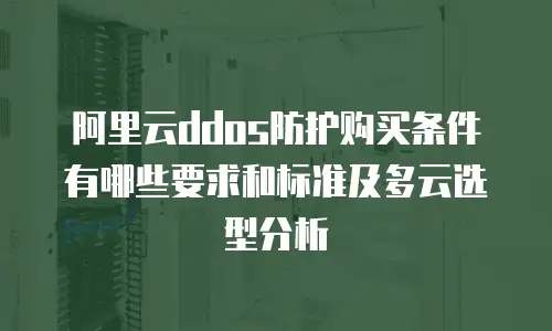 阿里云ddos防护购买条件有哪些要求和标准及多云选型分析