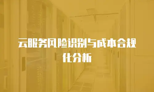 云服务风险识别与成本合规化分析