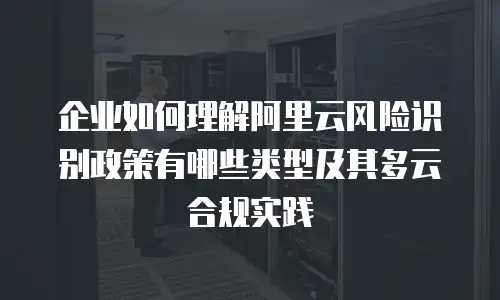 企业如何理解阿里云风险识别政策有哪些类型及其多云合规实践