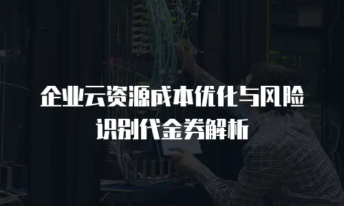 企业云资源成本优化与风险识别代金券解析