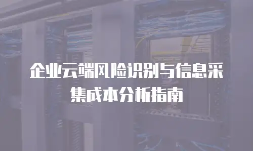企业云端风险识别与信息采集成本分析指南