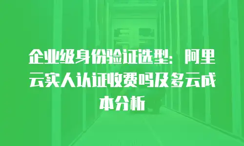 企业级身份验证选型：阿里云实人认证收费吗及多云成本分析