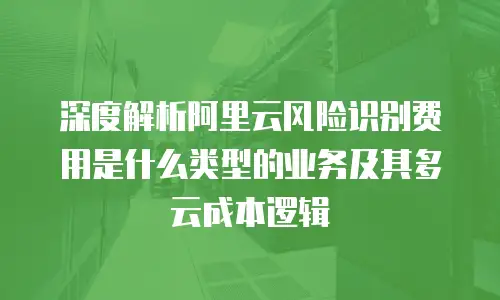 深度解析阿里云风险识别费用是什么类型的业务及其多云成本逻辑
