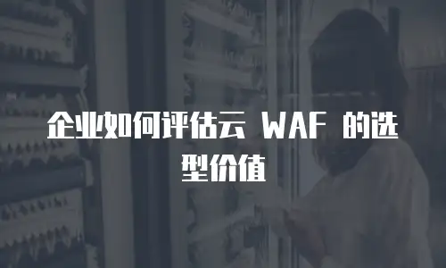 企业如何评估云 WAF 的选型价值