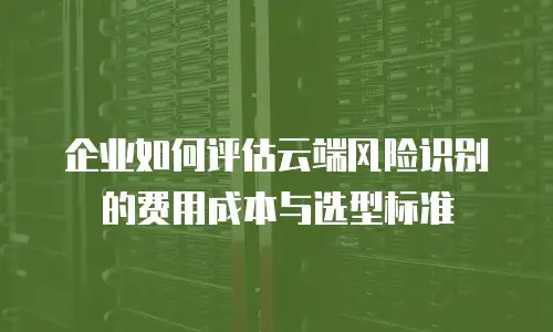 企业如何评估云端风险识别的费用成本与选型标准