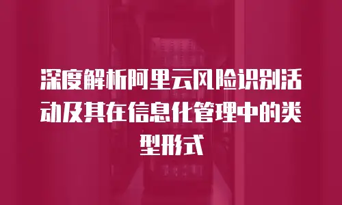 深度解析阿里云风险识别活动及其在信息化管理中的类型形式