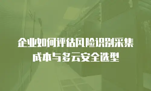 企业如何评估风险识别采集成本与多云安全选型