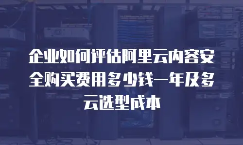 企业如何评估阿里云内容安全购买费用多少钱一年及多云选型成本