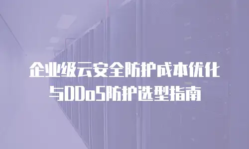 企业级云安全防护成本优化与DDoS防护选型指南