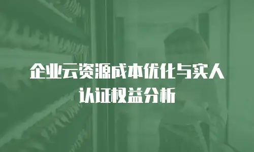 企业云资源成本优化与实人认证权益分析