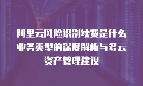 阿里云风险识别续费是什么业务类型的深度解析与多云资产管理建议