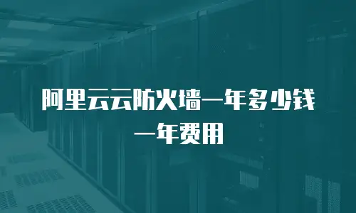 阿里云云防火墙一年多少钱一年费用