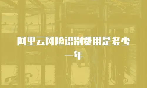 阿里云风险识别费用是多少一年