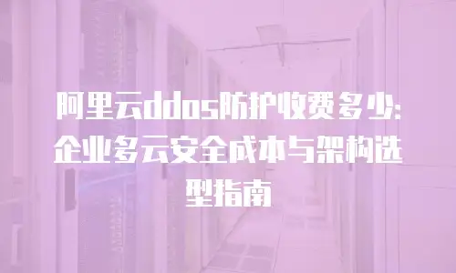 阿里云ddos防护收费多少：企业多云安全成本与架构选型指南