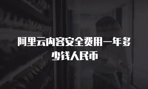 阿里云内容安全费用一年多少钱人民币