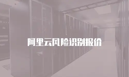 阿里云风险识别报价