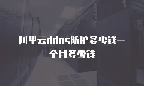 阿里云ddos防护多少钱一个,阿里云ddos防护多少钱一个月