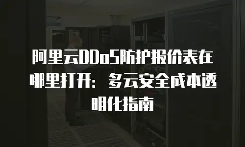 阿里云DDoS防护报价表在哪里打开：多云安全成本透明化指南