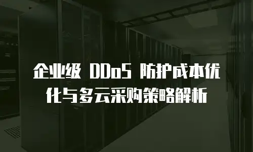 企业级 DDoS 防护成本优化与多云采购策略解析