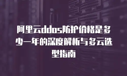 阿里云ddos防护价格是多少一年的深度解析与多云选型指南