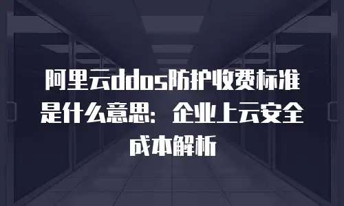 阿里云ddos防护收费标准是什么意思：企业上云安全成本解析
