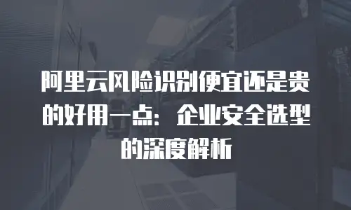 阿里云风险识别便宜还是贵的好用一点：企业安全选型的深度解析