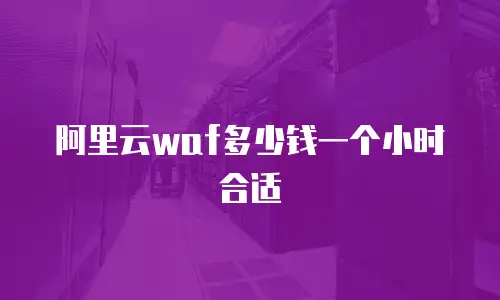 阿里云waf多少钱一个小时合适