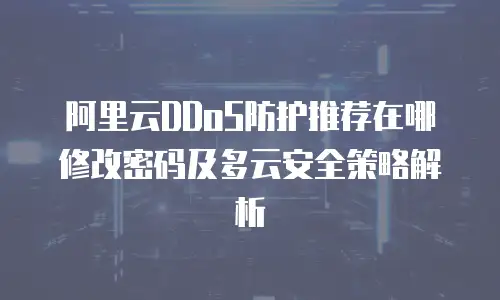 阿里云DDoS防护推荐在哪修改密码及多云安全策略解析