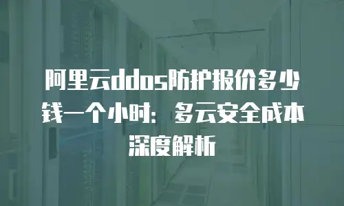 阿里云ddos防护报价多少钱一个小时：多云安全成本深度解析