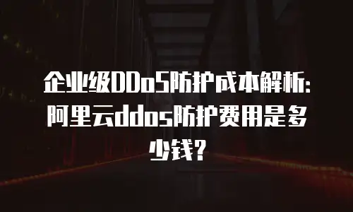 企业级DDoS防护成本解析：阿里云ddos防护费用是多少钱？