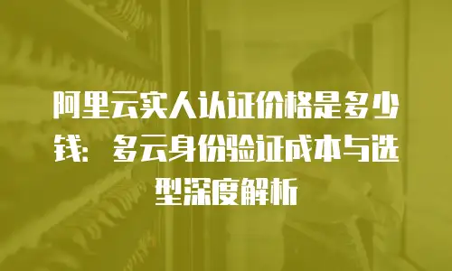 阿里云实人认证价格是多少钱：多云身份验证成本与选型深度解析