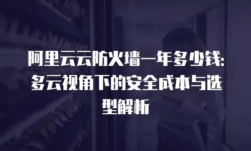 阿里云云防火墙一年多少钱：多云视角下的安全成本与选型解析