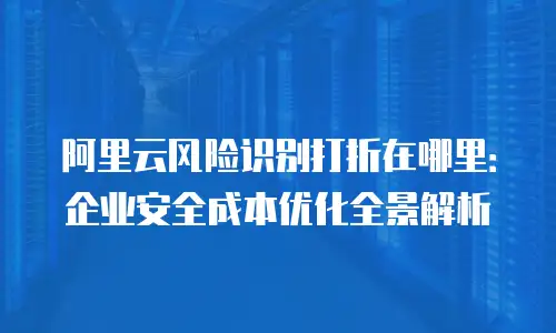 阿里云风险识别打折在哪里：企业安全成本优化全景解析