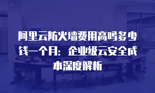 阿里云防火墙费用高吗多少钱一个月：企业级云安全成本深度解析