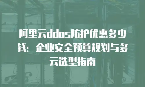 阿里云ddos防护优惠多少钱：企业安全预算规划与多云选型指南