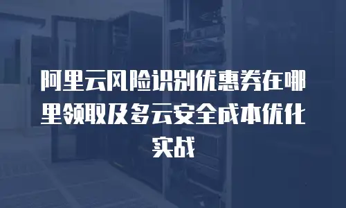 阿里云风险识别优惠券在哪里领取及多云安全成本优化实战