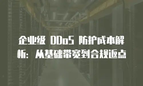 企业级 DDoS 防护成本解析：从基础带宽到合规返点