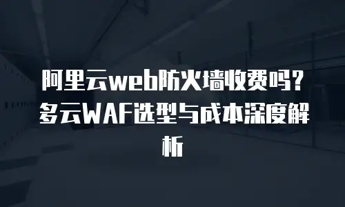 阿里云web防火墙收费吗？多云WAF选型与成本深度解析