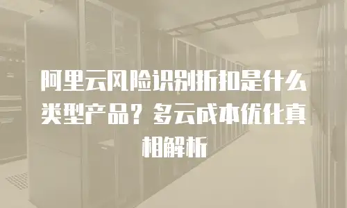 阿里云风险识别折扣是什么类型产品？多云成本优化真相解析