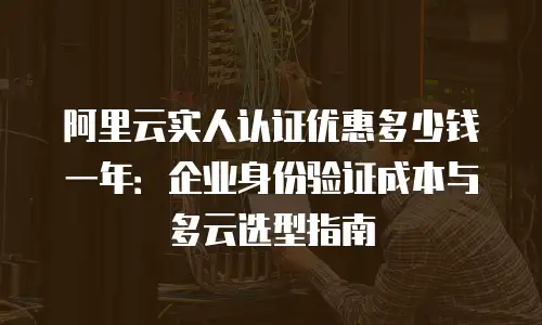 阿里云实人认证优惠多少钱一年：企业身份验证成本与多云选型指南