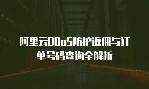 阿里云DDoS防护返佣与订单号码查询全解析