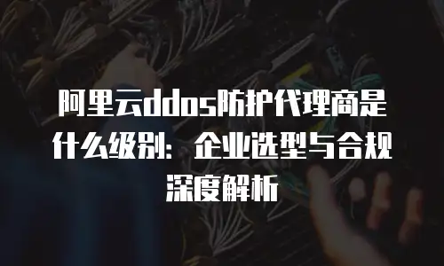 阿里云ddos防护代理商是什么级别：企业选型与合规深度解析