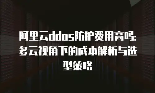 阿里云ddos防护费用高吗：多云视角下的成本解析与选型策略