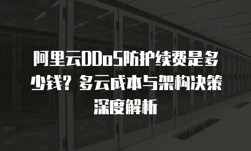 阿里云DDoS防护续费是多少钱？多云成本与架构决策深度解析