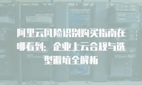 阿里云风险识别购买指南在哪看到：企业上云合规与选型避坑全解析