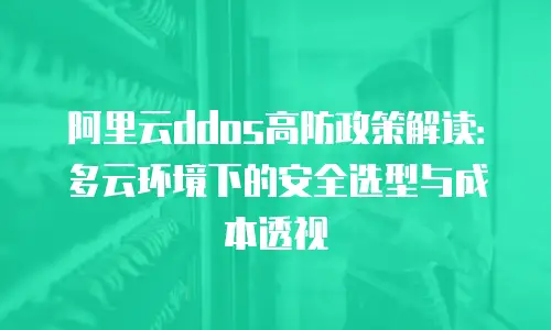 阿里云ddos高防政策解读：多云环境下的安全选型与成本透视