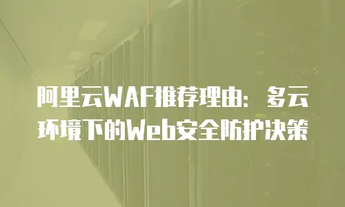 阿里云WAF推荐理由：多云环境下的Web安全防护决策