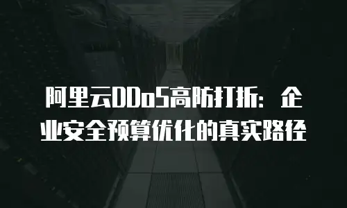 阿里云DDoS高防打折：企业安全预算优化的真实路径