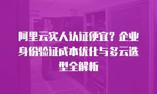 阿里云实人认证便宜？企业身份验证成本优化与多云选型全解析