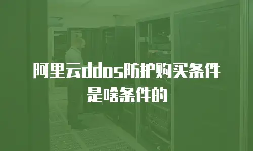 阿里云ddos防护购买条件,阿里云ddos防护购买条件是什么